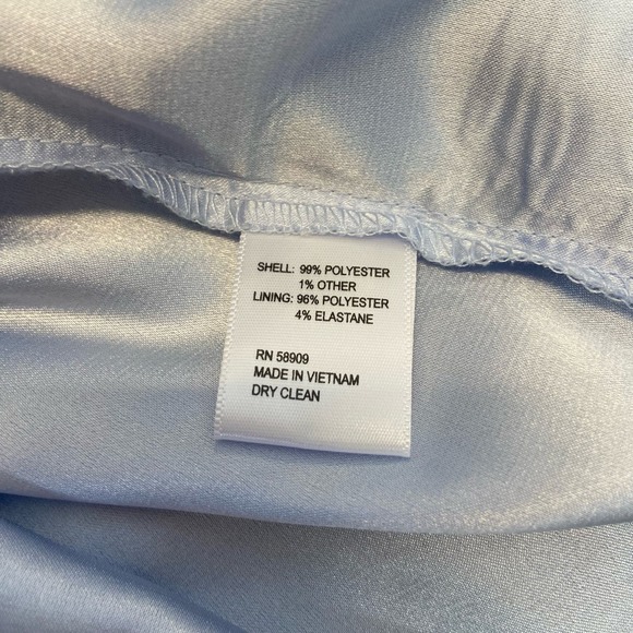 Alex Marie Simone Cobalt Floral Print Puff Sleeve Tiered A-Line V-neck Dress - Picture 8 of 8